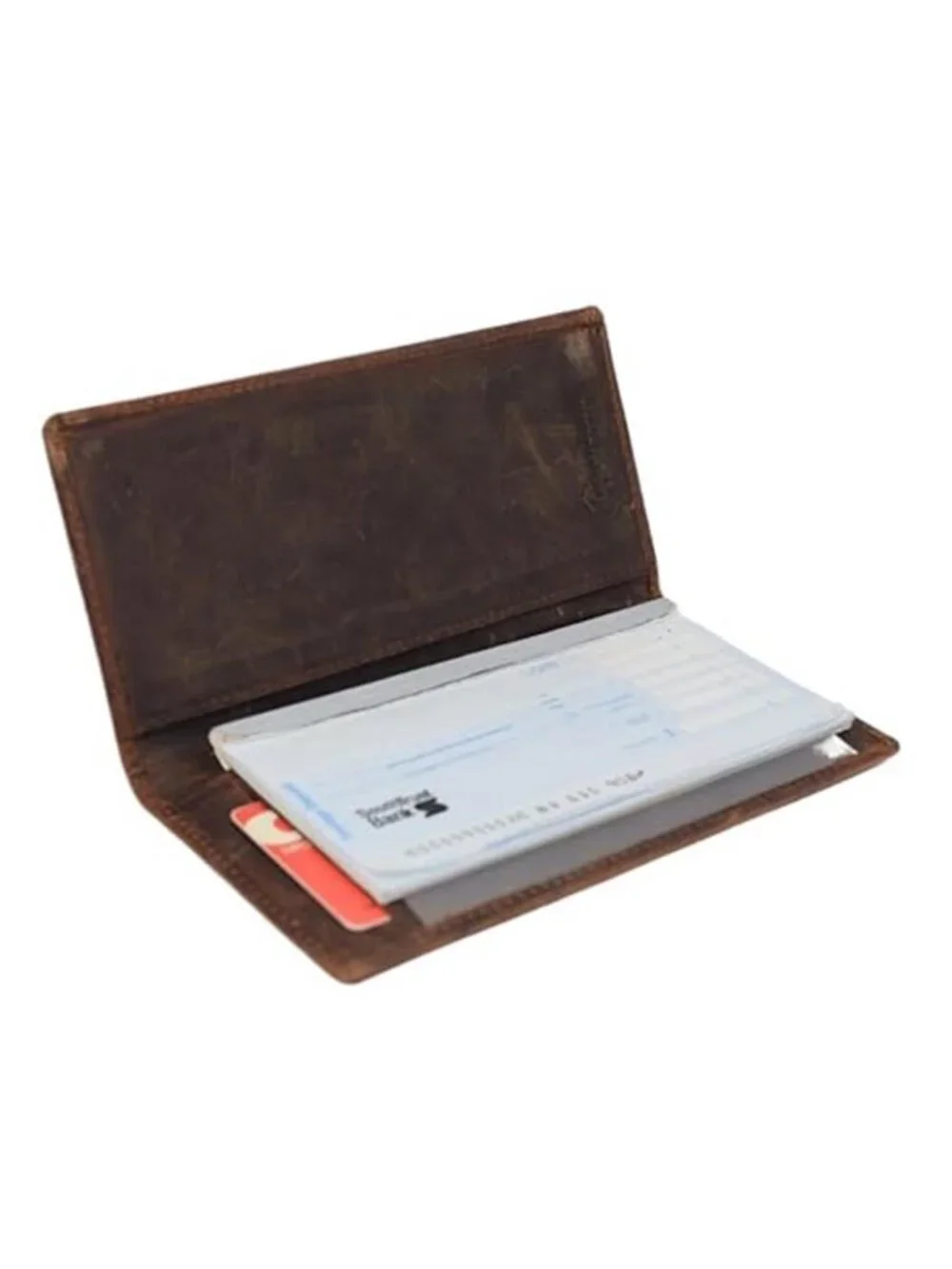Genuine Leather Checkbook Cover For Men & Women Checkbook Holder Wallet RFID